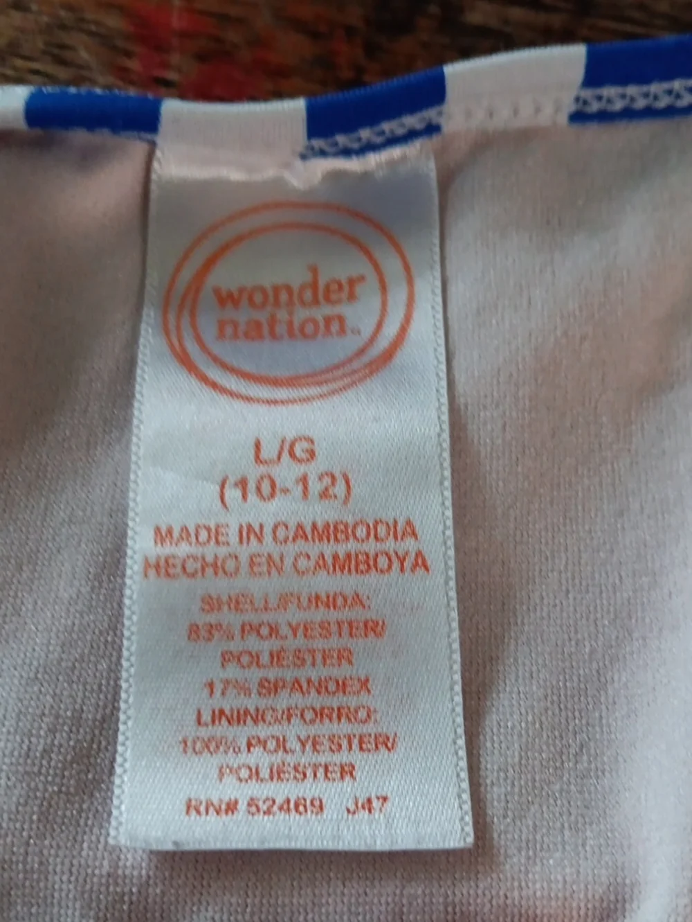 wonder nation Red & Blue Striped Star Tankini Set